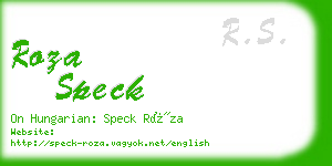 roza speck business card